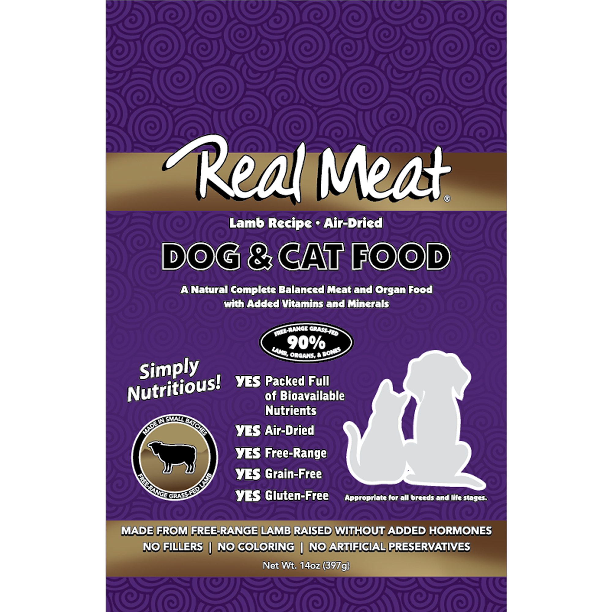 14oz Lamb Small Dog & Cat Food Product Packaging Image