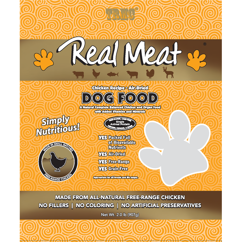 Air-Dried Chicken Dog Food 2lb Product Packaging Image