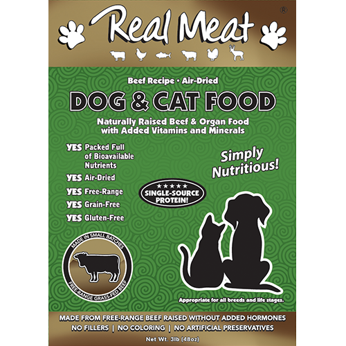 3lb-Beef Small Dog & Cat Food Product Packaging Image