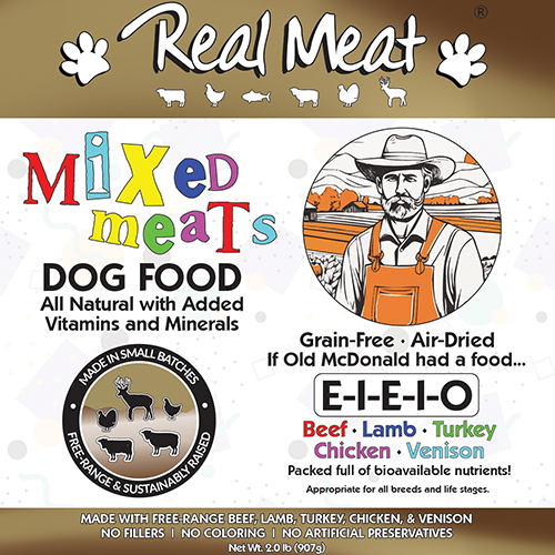 Mixed Meat Eeieeio 2lb Dog Food Product Packaging Image