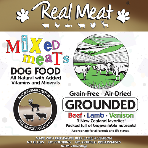 Mixed Meat Grounded 2lb Dog Food Product Packaging Image