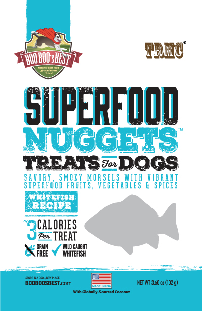 SuperFood Nuggets Treats Whitefish 3.6oz Product Packaging Image