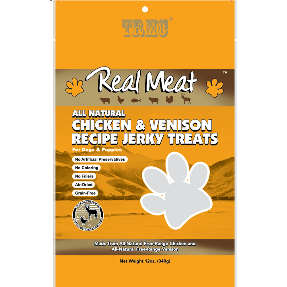 Chicken Venison Treats 12oz Product Packaging Image