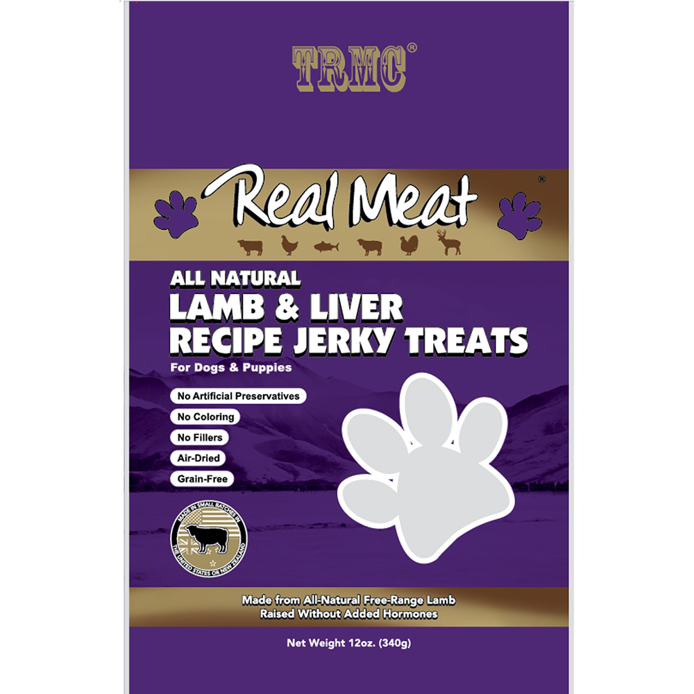 Lamb & Lamb Liver Jerky Treats 12oz Product Packaging Image