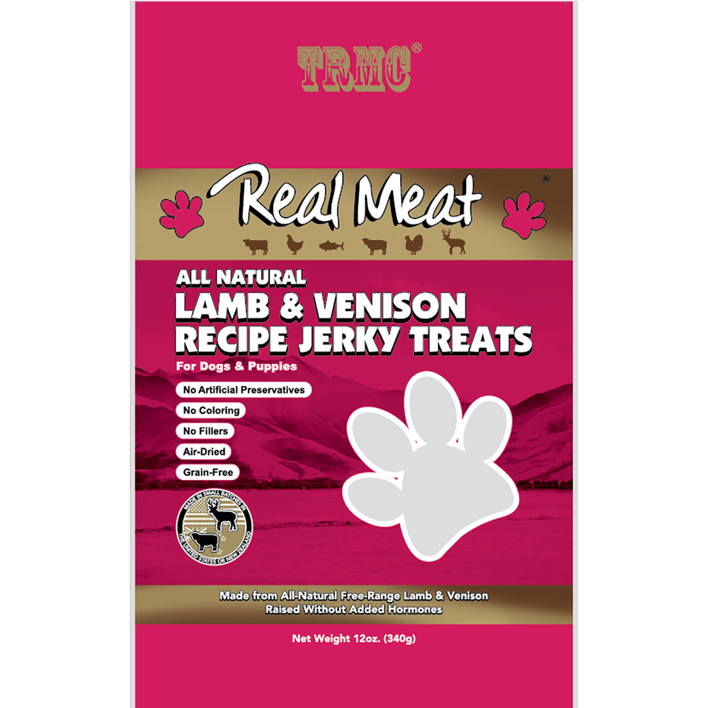 Lamb Venison Dog Treats 12oz Product Packaging Image