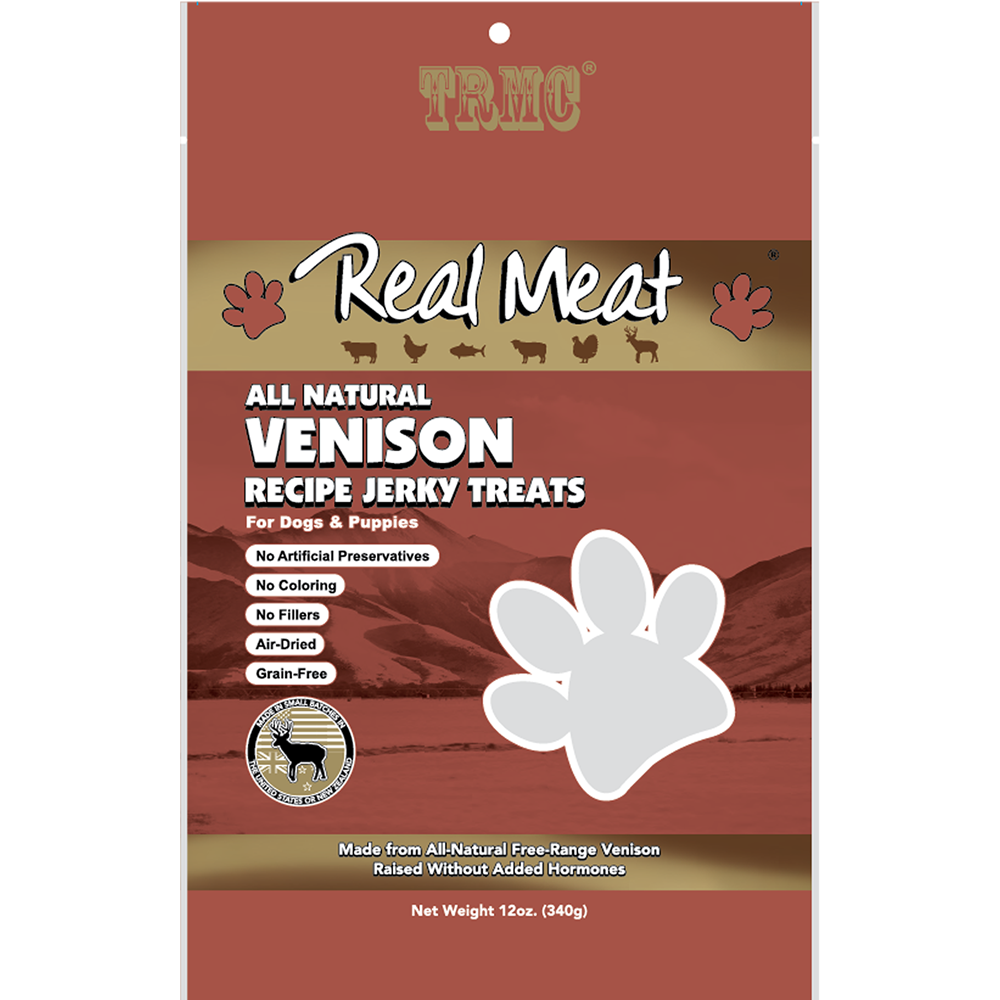 Venison Dog Treats 12oz Product Packaging Image
