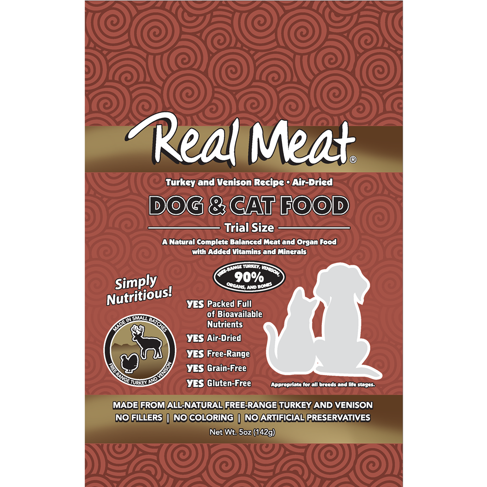14oz Turkey Venison Small Dog & Cat Food Product Packaging Image