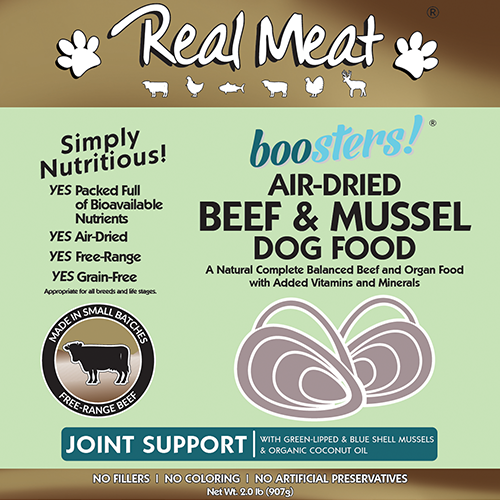 2lb Beef Dog Food with Mussels Product Packaging Image