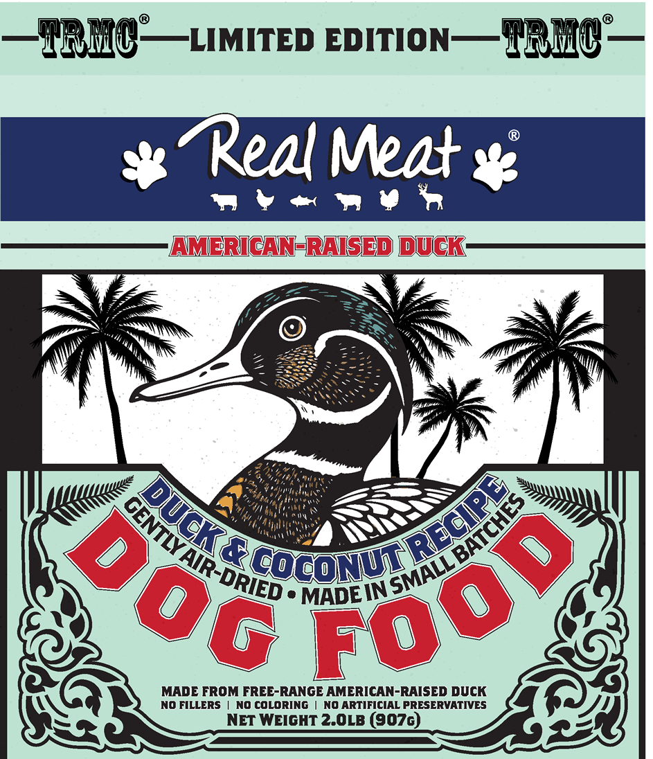 Duck & Coconut Dog Food 2lb Product Packaging Image