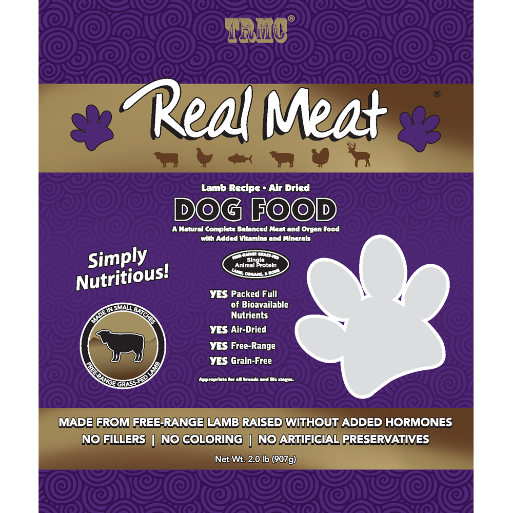 Air-Dried Lamb Dog Food 2lb Product Packaging Image