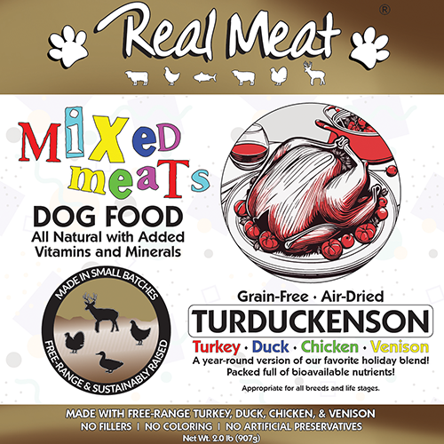 Turduckenson Dog Food 2lb Product Packaging Image