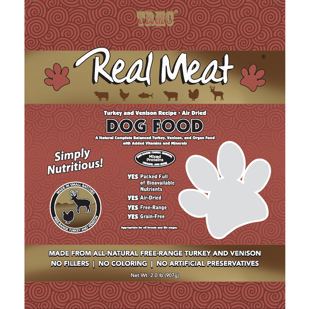 Air-Dried Turkey & Venison Dog Food 2lb Product Packaging Image