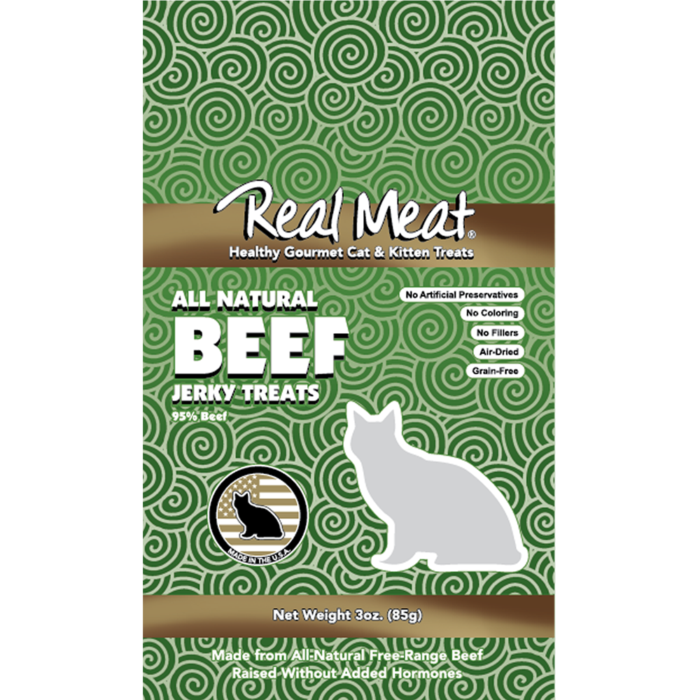 Beef Cat Treats 3oz Product Packaging Image