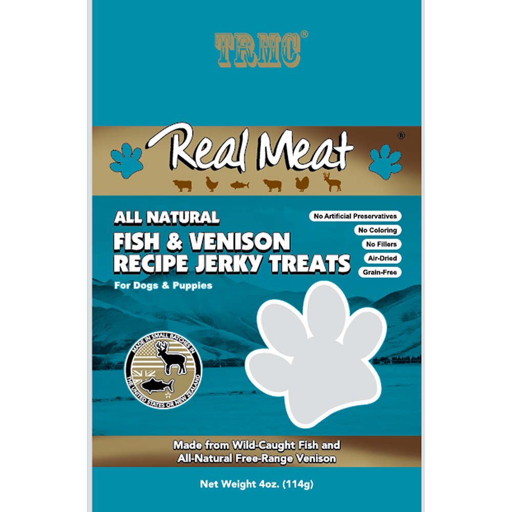 Fish & Venison Treats 4oz Product Packaging Image