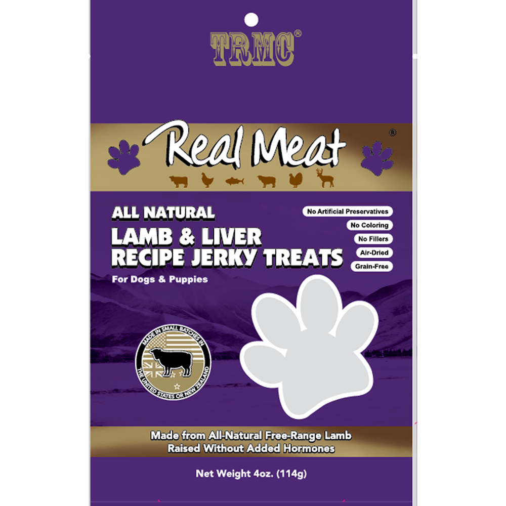 Lamb & Lamb Liver Jerky Treats 4oz Product Packaging Image