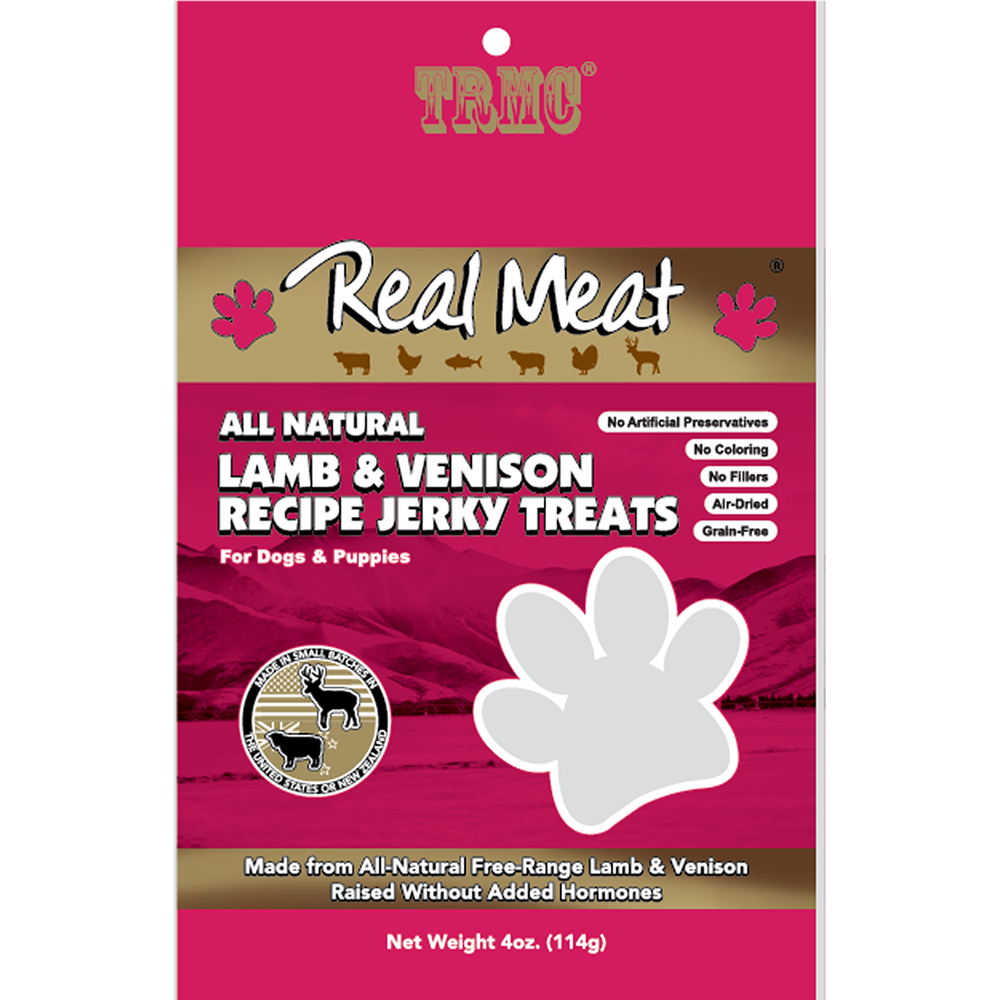 Lamb Venison Dog Treats 4oz Product Packaging Image