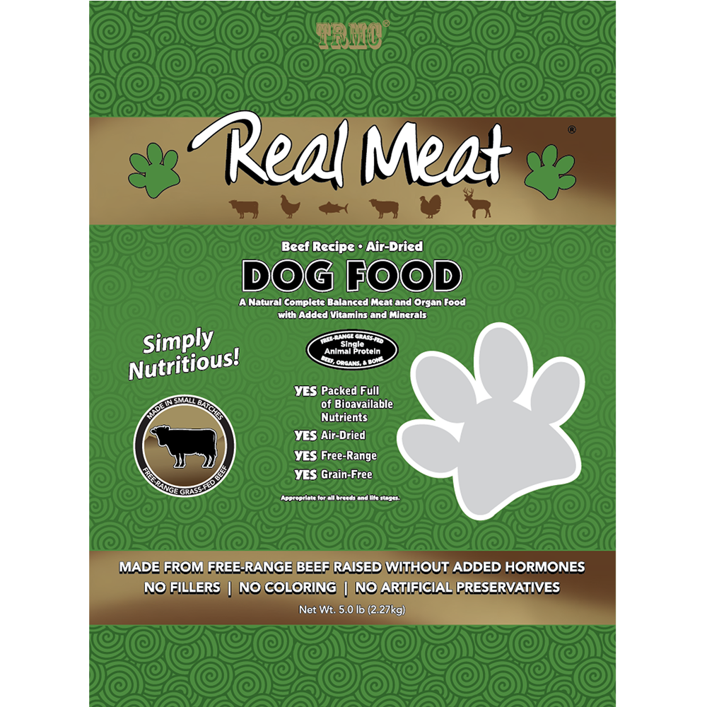 Air-Dried Beef Dog Food 5lb Product Packaging Image