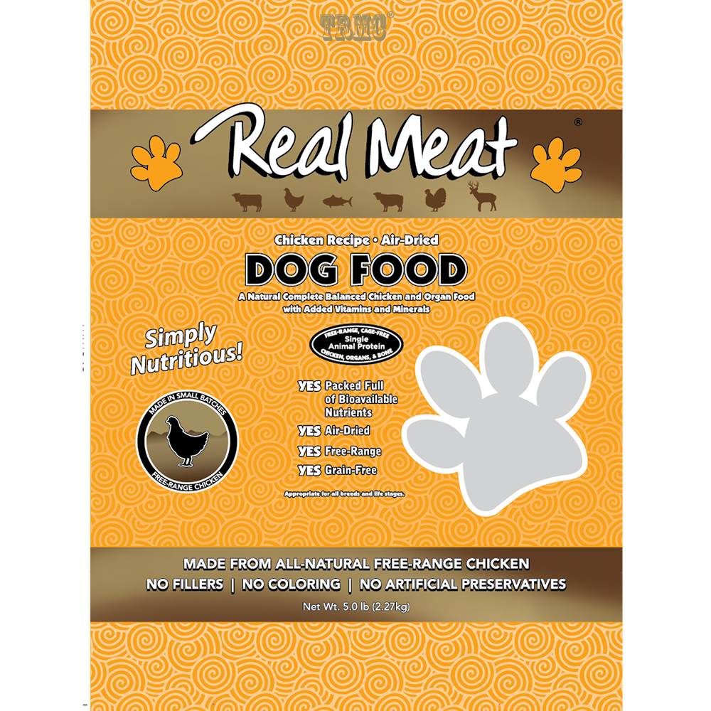Air-Dried Chicken Dog Food 5lb Product Packaging Image
