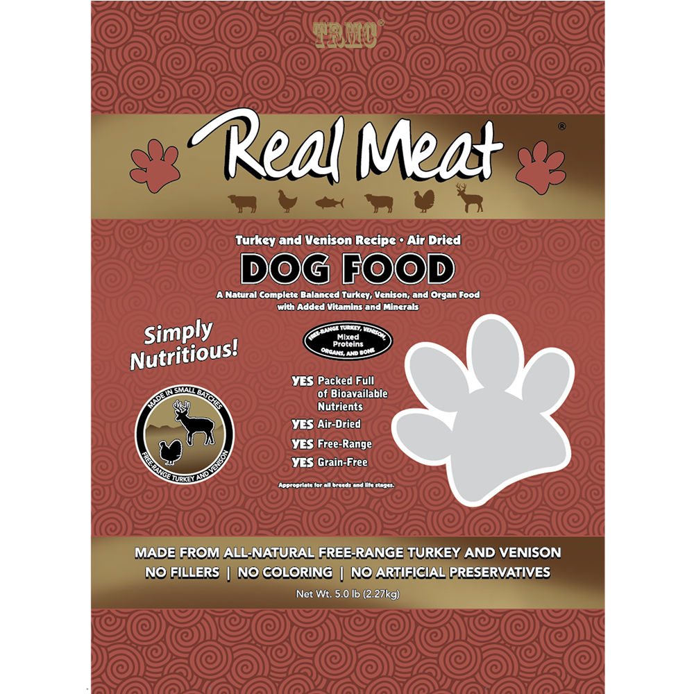 Air-Dried Turkey & Venison Dog Food 5lb Product Packaging Image