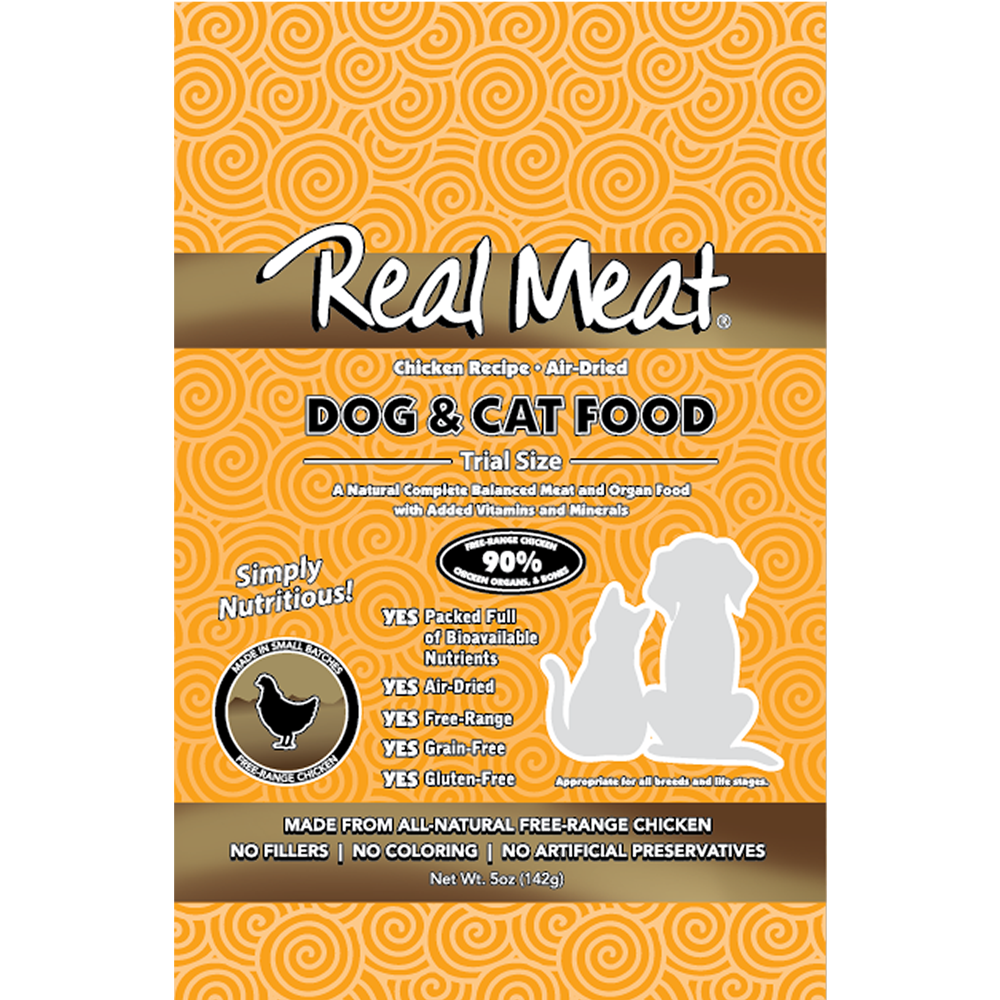 5oz Air-Dried Chicken Dog & Cat Food Product Packaging Image