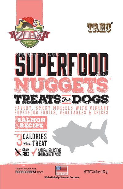 SuperFood Nuggets DOG Treats Salmon 3.6oz Product Packaging Image