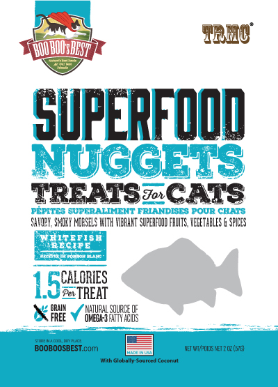SuperFood Nuggets CAT Treats Whitefish 2oz Product Packaging Image