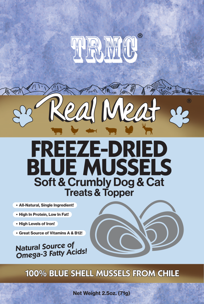 Freeze Dried Blue Mussels 2.5oz Product Packaging Image